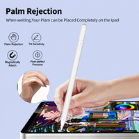Stylet pour iPad avec fonction de bouton personnalisable via application, Bluetooth, affichage du niveau de batterie, mise en veille automatique, interrupteur à pression pour artistes numériques
