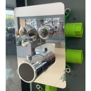 Soffione doccia a pioggia da 10 pollici in oro spazzolato con Display digitale sistema doccia con valvola termostatica a due vie con doccia portatile in acciaio - Product Image 4