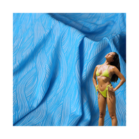 Tissu jacquard en nylon, polyester et élasthanne, jacquard à feuilles d'érable, élastique, brillant, pour sous-vêtements, maillots de bain, bikinis