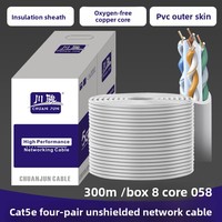 Câble réseau LAN intérieur Cat5e haute vitesse personnalisé en usine, facile à déployer, câble réseau UTP Cat5e