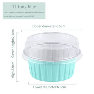 125ml Aluminum Foil Cupcake Baking <strong>Cups</strong> Disposable Ramekins <strong>Muffins</strong> Mini Round Cake Pans Cupcake Liners Dessert <strong>Cups</strong> with Lids - Product Image 4
