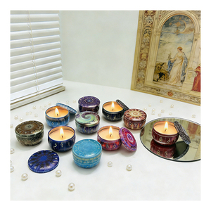 Recipiente para velas blanco mate con tapa y caja para muestra de cera perfumada personalizada, exhibición y programa de presentación minorista - Product Image 6