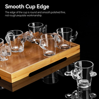 Verre à shot fantaisie 3D 50 ml en forme de tortue marine, sans plomb, transparent, base épaisse, compatible lave-vaisselle, créatif, pour tequila, vodka, whisky