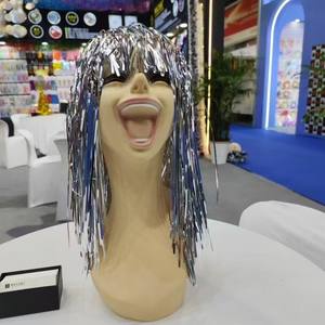 Peluca y Sombrero de Fiesta para Niños de Material PET Multicolor, Ecológicos, para Decoraciones de Cumpleaños, Carnaval, Bar, Mascarada - Product Image 4