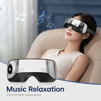 Masseur oculaire chauffant avec musique Bluetooth, logo personnalisé, masque oculaire chauffant rechargeable pour la relaxation et le massage des yeux