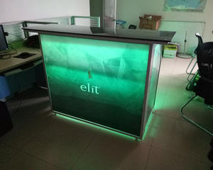 Comptoir de bar à cocktails mobile en aluminium dans l'usine de Guangzhou comptoir de bar portable sur roues comptoir de café - Product Image 5