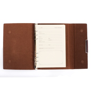 Cuaderno con logotipo impreso personalizado, cubierta dura de Pu, cuero reciclado, planificador con forro de rejilla, Agenda - Product Image 2