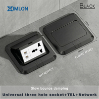 Enchufe de Piso Universal XIMLON de Alta Calidad, Tipo 120, 3 Tomas, 16A, Acero Inoxidable, Impermeable, Enchufe de Piso Oculto