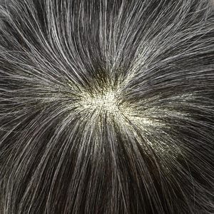 ทูเป้ผมแท้สีเทาธรรมชาติสำหรับผู้ชาย ระบบเปลี่ยนผมจากอินเดีย - Product Image 2