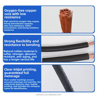 Cable de Soldadura de Cobre con Aislamiento de Goma de Bajo Voltaje 450/750V Clase 6 10-630mm para Uso en Construcción