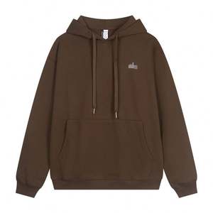 Sweat-shirt à capuche zippé décontracté en coton épais de marque AL, coupe ample, en tissu éponge, chaud et coupe-vent, avec lettrage, collection automne, vente chaude pour le commerce extérieur - Product Image 4