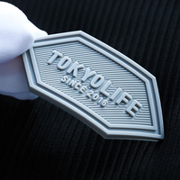 Insigne en silicone avec design personnalisé étiquette en PVC 2D 3D gaufré fer à repasser étiquette en caoutchouc pour vêtements, entretien et lavage