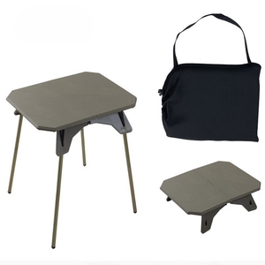 Table pliante en plastique pour le camping en plein air, table de pique-nique portable, table réglable en hauteur, petite table pour les voyages en voiture - Product Image 5