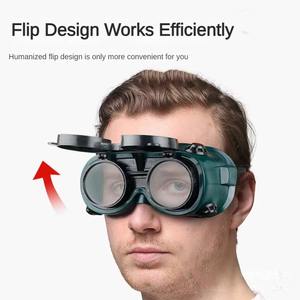 フリップアップアウターカバー溶接保護工業用アンチグレアアンチインパクト保護眼鏡作業安全メガネ - Product Image 6