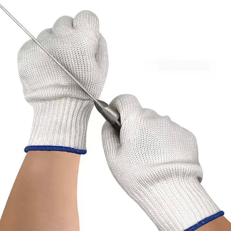 Stainless Steel Wire Metal Mesh Glove Butcher Work Gloves Hppe Cut Resistant Level 5 Cook Anti Cut Gloves For Cutting Meat