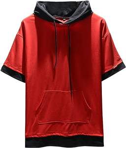 ผู้ชายสายรัดคลุมด้วยผ้าTeeลําลองแขนสั้นผ้าฝ้ายธรรมดายืดเล็กน้อยฤดูร้อนผู้ชายสายรัดคลุมด้วยผ้าฝ้ายเสื้อยืด - Product Image 1