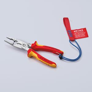 KNIPEX 13 96 200 Alicates para instalación eléctrica aislados con empuñaduras multicomponentes, cromado VDE de 200 mm - Product Image 2