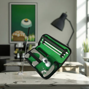 初心者向け3セクションゴルフパターセット鉄ウェッジクラブ亜鉛合金トラベルボールホールカップチッパー屋内パッティンググリーンゴム - Product Image 1