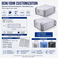 Carcasa Personalizada de Aluminio para Instrumentos Electrónicos, Panel OEM ODM con Apertura, Color y Tamaño Personalizables, Chasis para Computadora Industrial