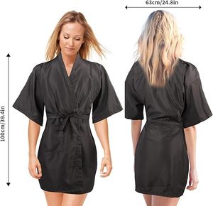 Robe de salon personnalisée avec logo brodé, cape pour client, blouse de <span class=keywords><strong>coupe</strong></span> de cheveux avec lien réglable pour la <span class=keywords><strong>coupe</strong></span> de cheveux, le coiffage - Product Image 4