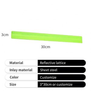Wholesale 2024 <b>Slap</b> Wristband Reflective PVC Custom Logo Running Bracelet <b>Band</b> for Event - Product Image 2