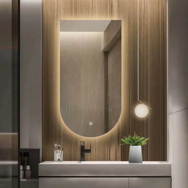 High-Definition Glass Smart Mirror Bathroom Waterproof Anti-Fog LED Lighting Bluetooth Connectivity Human Body Sensing Modern