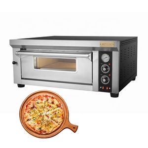 Four à pizza électrique commercial à un seul niveau, en acier inoxydable, avec contrôle numérique de la température, four à pizza réglable - Product Image 1