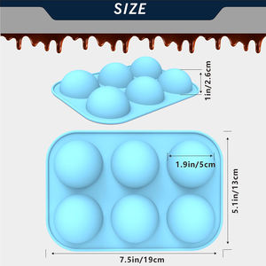 Moule en silicone semi-<span class=keywords><strong>sphère</strong></span> <span class=keywords><strong>demi</strong></span>-<span class=keywords><strong>sphère</strong></span> de qualité alimentaire moule de cuisson pour gâteau/pouding moule à <span class=keywords><strong>dessert</strong></span> en silicone antiadhésif pour la maison - Product Image 2