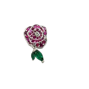 Pendentif Perle Trèfle à Quatre Feuilles en Argent 925 avec Zircon Cœur Rose, Accessoire de Bracelet DIY Haut de Gamme, Bijou Tendance pour Femme - Product Image 4