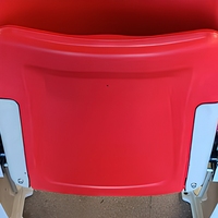 Banc de stade pliable et rotatif en plastique moulé par soufflage avec dossier, pour gymnase extérieur et multisports