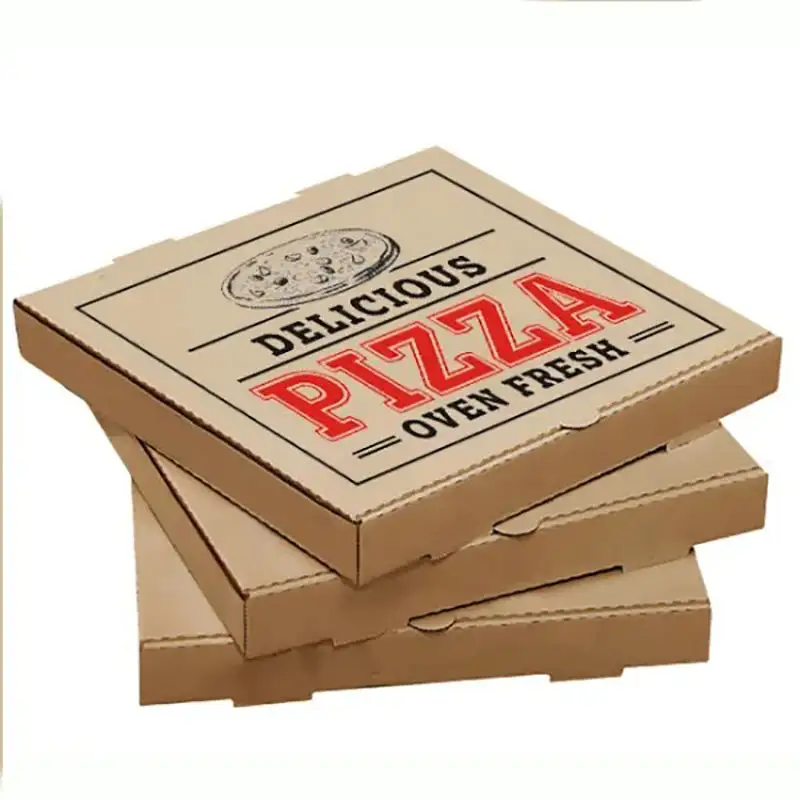 カスタマイズされた段ボール紙caja caixa de pizza環境にやさしいボックスパッケージ食品グレードのカスタムプリントピザボックス