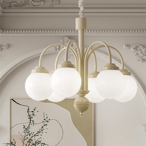 Modern Minimalist Nordic Ins Bedroom Pendant <b>Light</b> Cream-Colored for Living Room Warm French Retro Style for <b>Dining</b> Master - Product Image 6