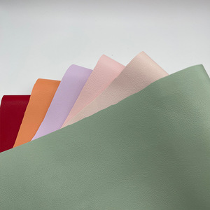 Tela de microfibra de cuero sintético PU para bolsos, carteras, bolsas de mano, ecológica, colores sólidos - Product Image 1