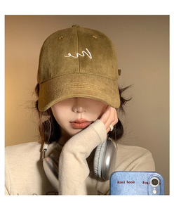 Toptan erkek ve kadın's uzun ağız Visor şapkalar büyük kafa derinleşti geniş ağız Lettered işlemeli beyzbol kapaklar - Product Image 4