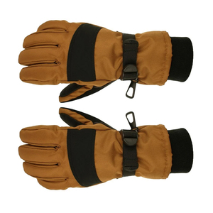 Gants de snowboard et de ski avec bande horizontale, boucle décorative, sangle, languette de traction et manchette extensible pour sports d'hiver et activités de plein air - Product Image 3