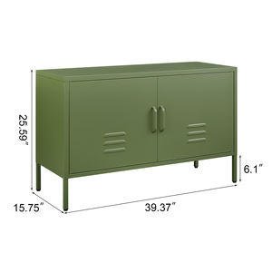 Meuble TV moderne <span class=keywords><strong>en</strong></span> acier coloré, meuble de rangement <span class=keywords><strong>en</strong></span> métal pour salon - Product Image 2