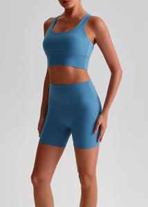 <span class=keywords><strong>Pantaloncini</strong></span> da Yoga pantaloni tre pezzi elasticizzati con finitura liscia e spazzolata - Product Image 3