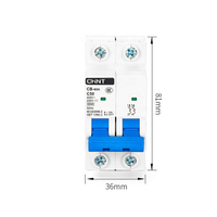 Disjoncteur miniature CHINT CB-60A CB-125A AC&DC 1P 2P 32A 63A 100A pour énergie solaire nouvelle génération
