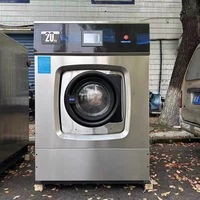 Laveuse industrielle professionnelle électrique en acier inoxydable de 20 kg à montage souple pour textiles