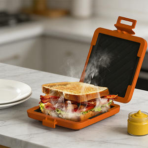 เครื่องทำแซนวิชยางซิลิโคนสำหรับไมโครเวฟ ย่างชีส ทำโทสตี้ ปิ้งย่างพานินี่ ปลอดสาร BPA ปลอดภัยสำหรับอาหาร ใช้กับเครื่องล้างจานได้ ลดราคาพิเศษ - Product Image 3