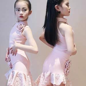 Falda sin mangas irregular asimétrica para Niñas para baile latino <span class=keywords><strong>Samba</strong></span> Tango Salsa Chacha disfraz de actuación - Product Image 1