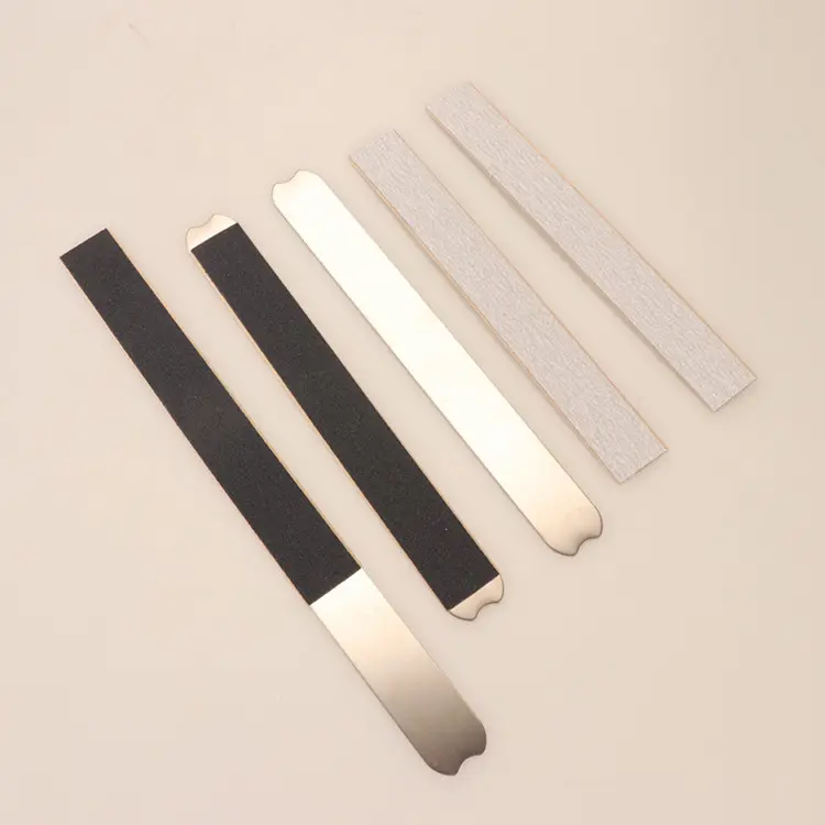 New design Factory custom logo disposable replaceable sleeve sandpaper 100/150/180/240 grit stainless steel metal nail file