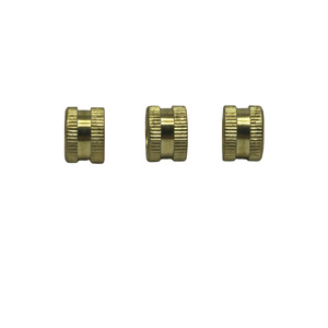 Inserts filetés métriques QIBIND RKA2 M5x0.8x8.0x0.5, plaqués cuivre, moletés, pour l'industrie de la construction - Product Image 1