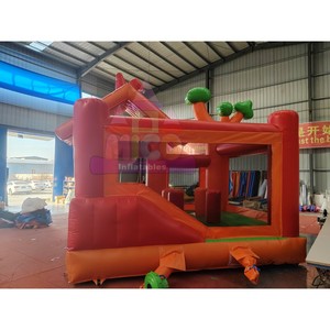 Castillo Inflable con Tobogán, Temática de Animales de Granja, Estilo Granero, con Diseño de Vaca y Gallo, para Niños, <span class=keywords><strong>Alquiler</strong></span> Comercial para Exteriores - Product Image 6