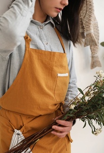 Có Thể Điều Chỉnh Cotton Linen Nấu Ăn Nhà Bếp Tạp Dề Bib Tạp Dề Cho Phụ Nữ Người Đàn Ông Đầu Bếp Cắt Tóc Làm Vườn Với Túi - Product Image 4