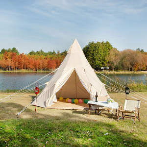 Tente de glamping en toile d'extérieur, tente <span class=keywords><strong>tipi</strong></span> imperméable, tente <span class=keywords><strong>tipi</strong></span> <span class=keywords><strong>adulte</strong></span> grande taille 5m, tentes de mariage - Product Image 5