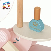 Offre Spéciale enfants maquillage semblant jouer coiffeuse en bois rose avec tabouret W08H188