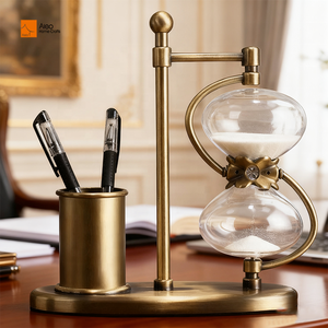 <span class=keywords><strong>Sablier</strong></span> en métal moderne fait main personnalisable, 10/15/30 min, grand ou petit, portable, écologique, cadeau de décoration rotatif - Product Image 5