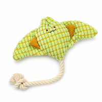 Jouet en peluche mignon en forme de raie manta, animal en peluche doux pour chiens et petits animaux, 25 cm, compagnon de jeu pour animaux de compagnie