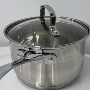 12 Parça Modern Dayanıklı Paslanmaz Çelik Tencere Seti, Cam Kapaklı, 5 Katmanlı İndüksiyon Tabanlı Tencere ve Tava Seti, Tüm Ocaklar İçin Uygundur - Product Image 3